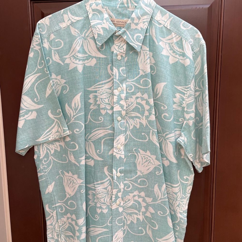 Banana Republic XL cotton/ramie blend Tommy Bahama style shirt
